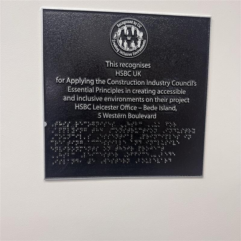 HSBC Leicester Plaque